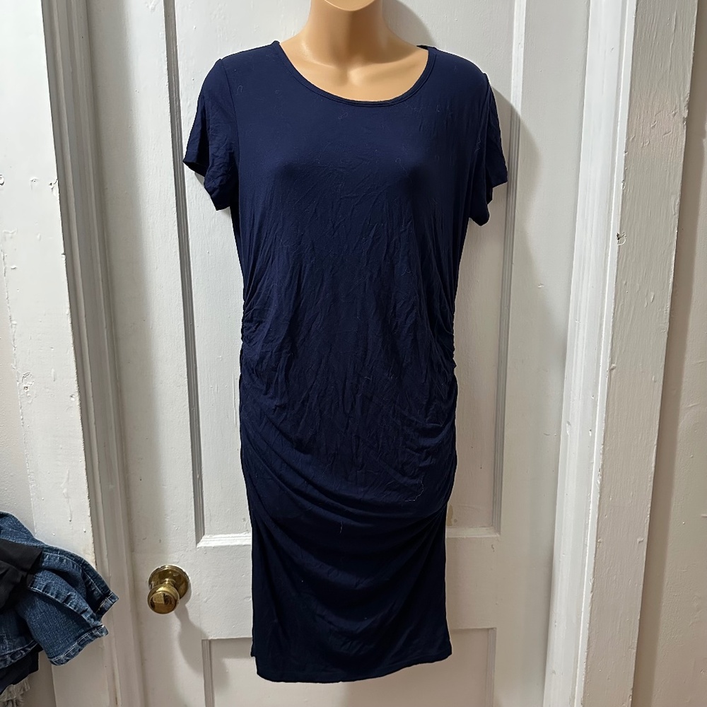 Smallshow‎ Maternity Navy Short Sleeve Dress in M